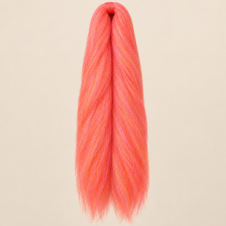 Jumbo Braid 100% RastAfri 60 cm – Sherbert koraalroze op beige achtergrond