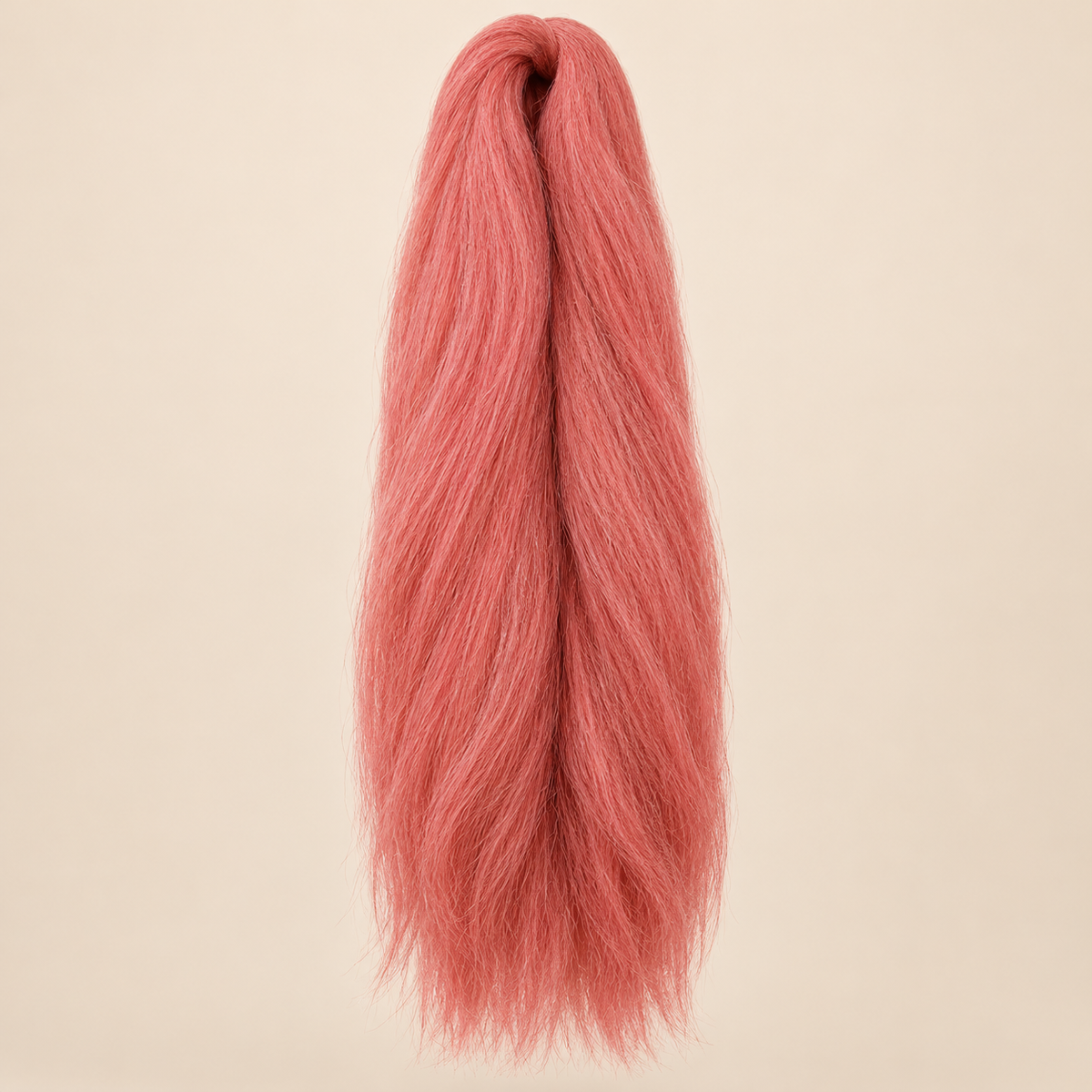 Jumbo Braid 100% RastAfri 60 cm – Fruit Tart oudroze op beige achtergrond