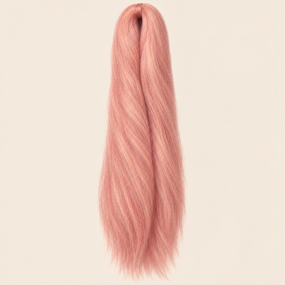 Jumbo Braid 100% RastAfri 60 cm – Coral Pink zachtroze op beige achtergrond