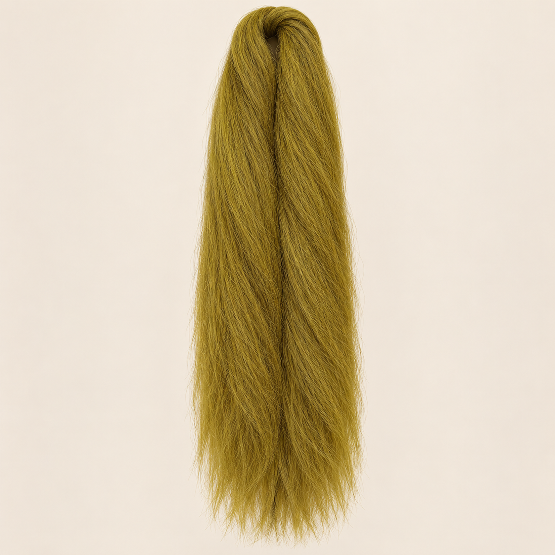 Jumbo Braid 100% RastAfri 60 cm – Olive Green olijfgroen op beige achtergrond