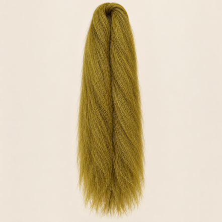 Jumbo Braid 100% RastAfri 60 cm – Olive Green olijfgroen op beige achtergrond