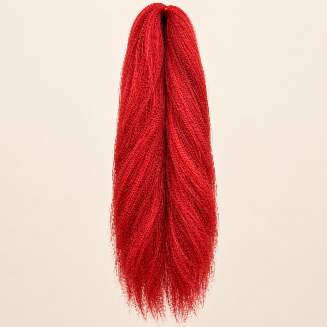 Jumbo Braid 100% RastAfri 60 cm – Sweet Red rood op beige achtergrond