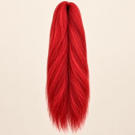 Jumbo Braid 100% RastAfri 60 cm – Sweet Red rood op beige achtergrond