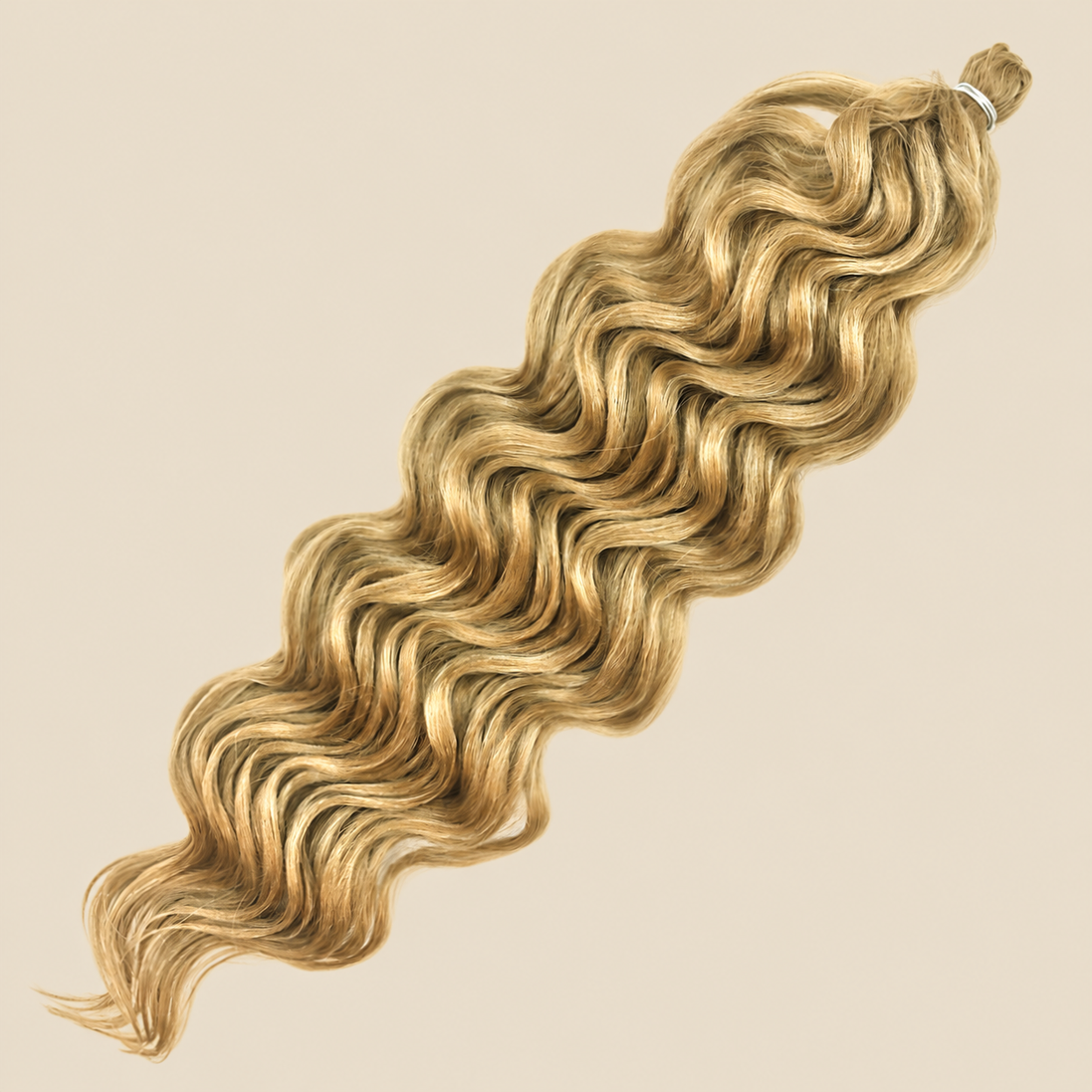RastAfri Lake Wave F27/613, honingblond lichtblond mix kanekalon op beige achtergrond
