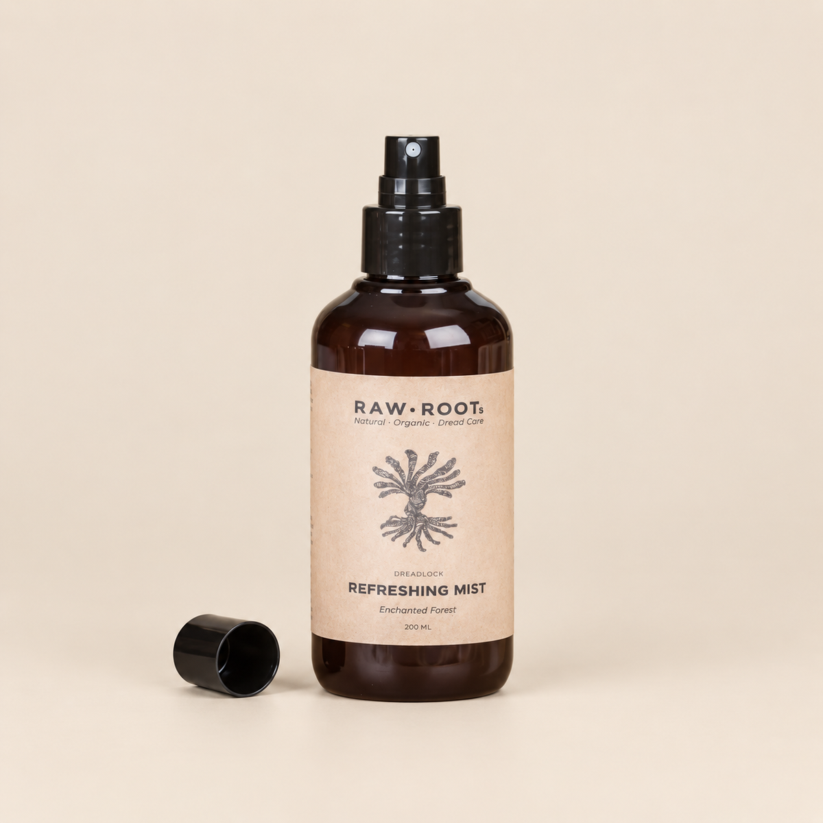 RAW ROOTs Refreshing Mist Enchanted Forest – Verfrissende dreadlockspray 200 ml – De HaarBoetiek