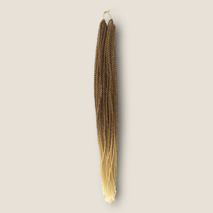 Senegalese Twists 70 cm bruin naar blond ombre – crochet invlechthaar