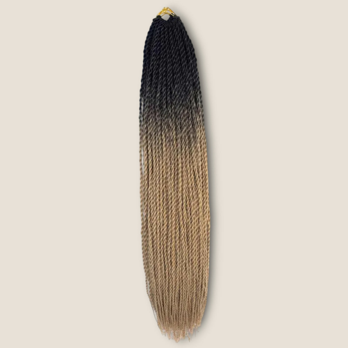 Senegalese Twists 70 cm zwart beige blond ombre – crochet invlechthaar