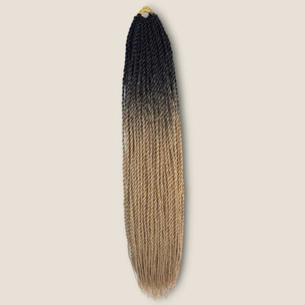 Senegalese Twists 70 cm zwart beige blond ombre – crochet invlechthaar
