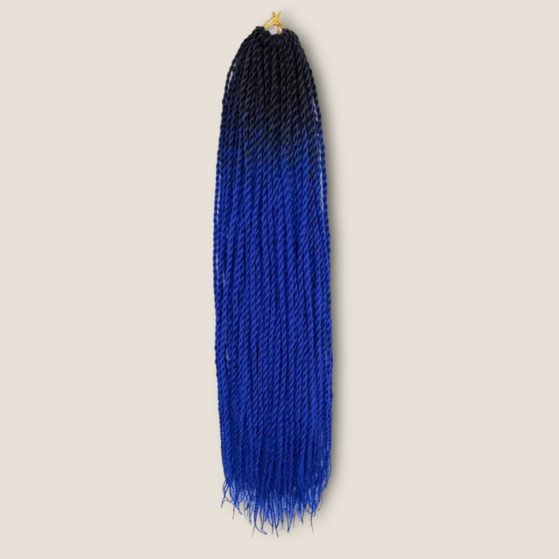 Senegalese Twists 70 cm zwart blauw ombre – crochet invlechthaar