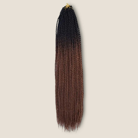 Senegalese Twists 70 cm zwart bruin ombre – crochet invlechthaar