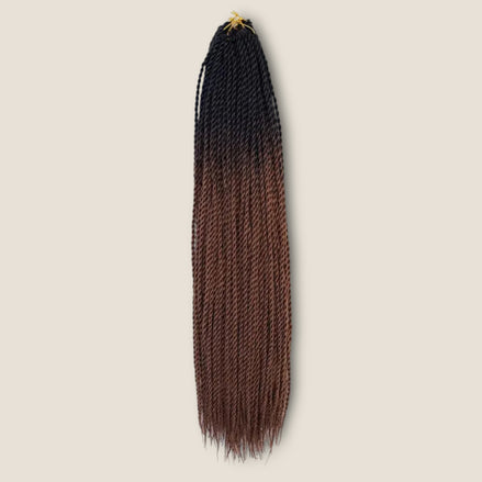 Senegalese Twists 70 cm zwart bruin ombre – crochet invlechthaar