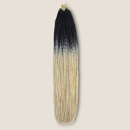 Senegalese Twists 70 cm zwart crème blond ombre – crochet invlechthaar