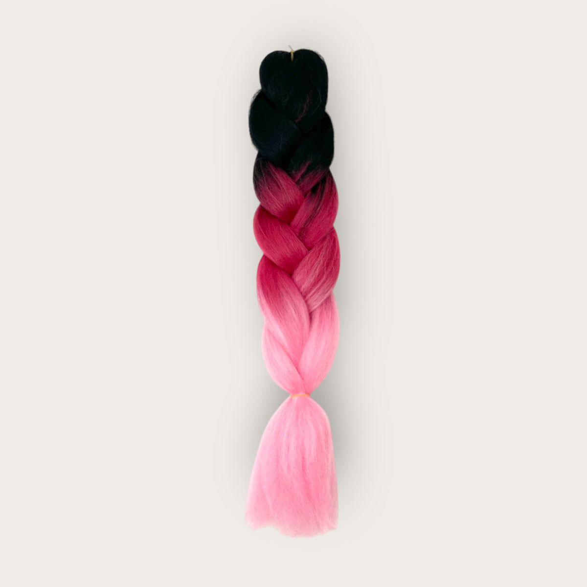 Soft kanekalon invlechthaar 60 cm ombre zwart fuchsia lichtroze
