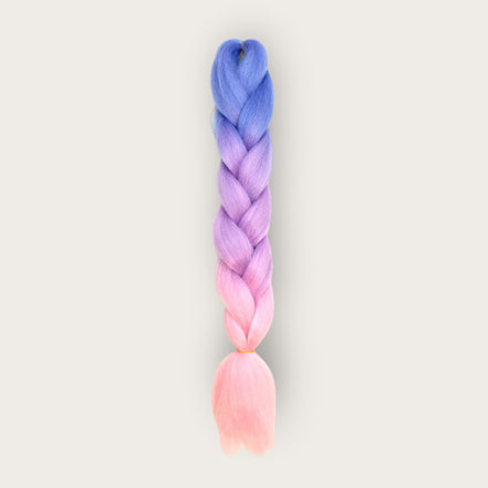 Soft kanekalon invlechthaar 60 cm ombre lavendel lila lichtroze