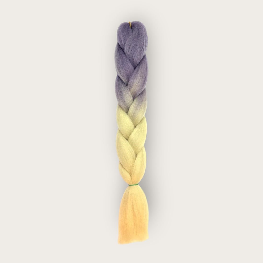 Soft kanekalon invlechthaar 60 cm ombre lavendel grijs zachtgeel