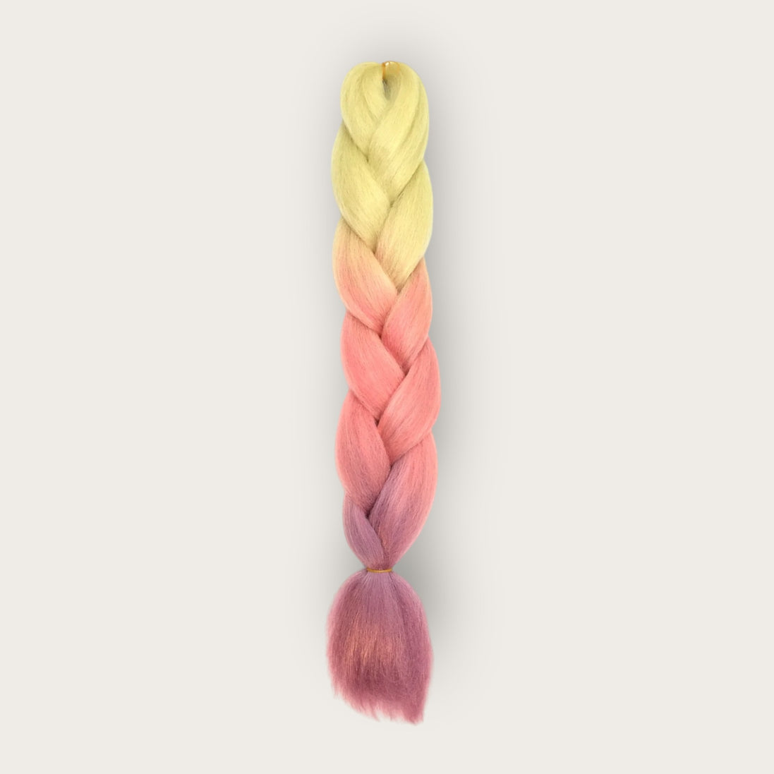 Soft kanekalon invlechthaar 60 cm ombre zachtgeel perzikroze oudroze
