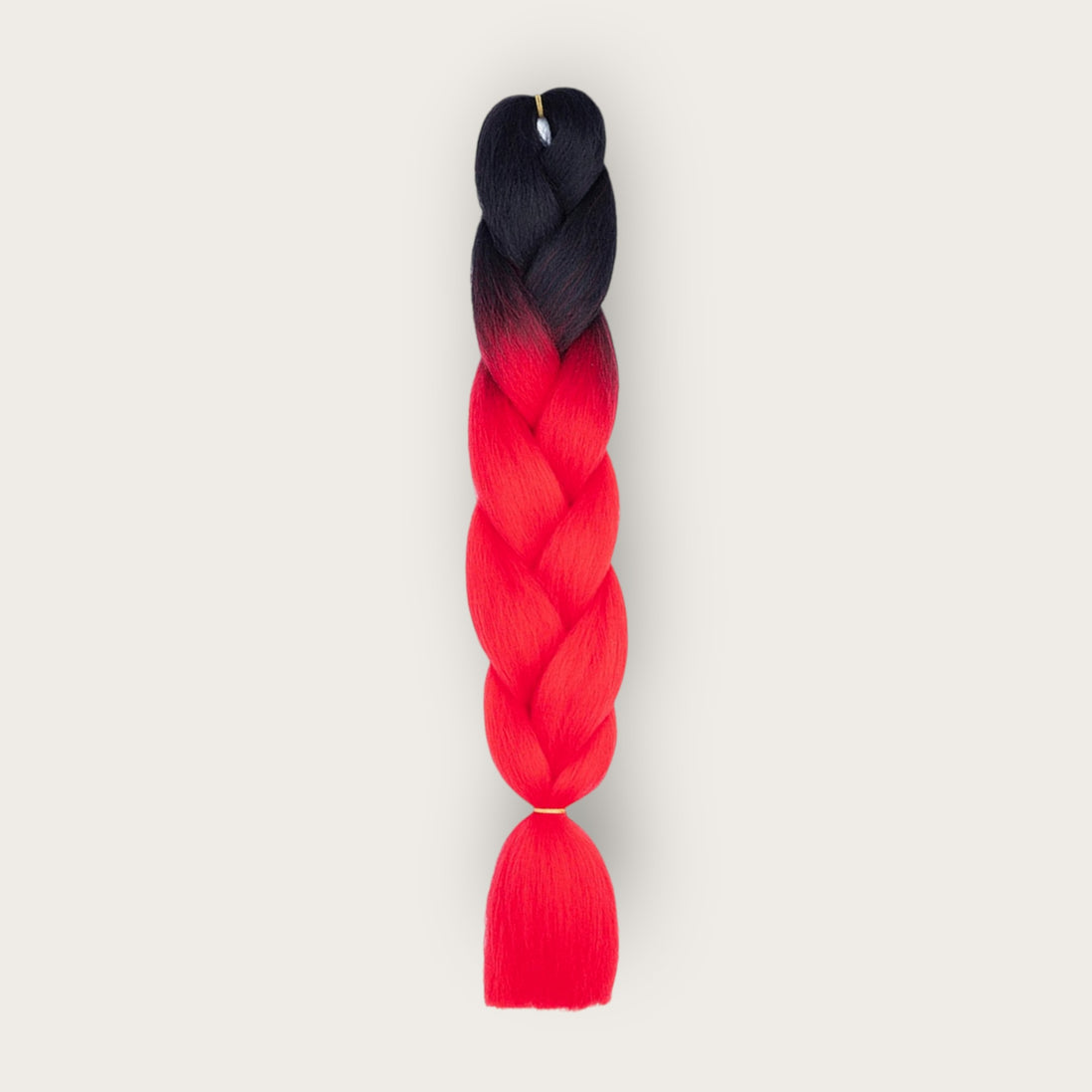 Soft kanekalon invlechthaar 60 cm ombre zwart rood