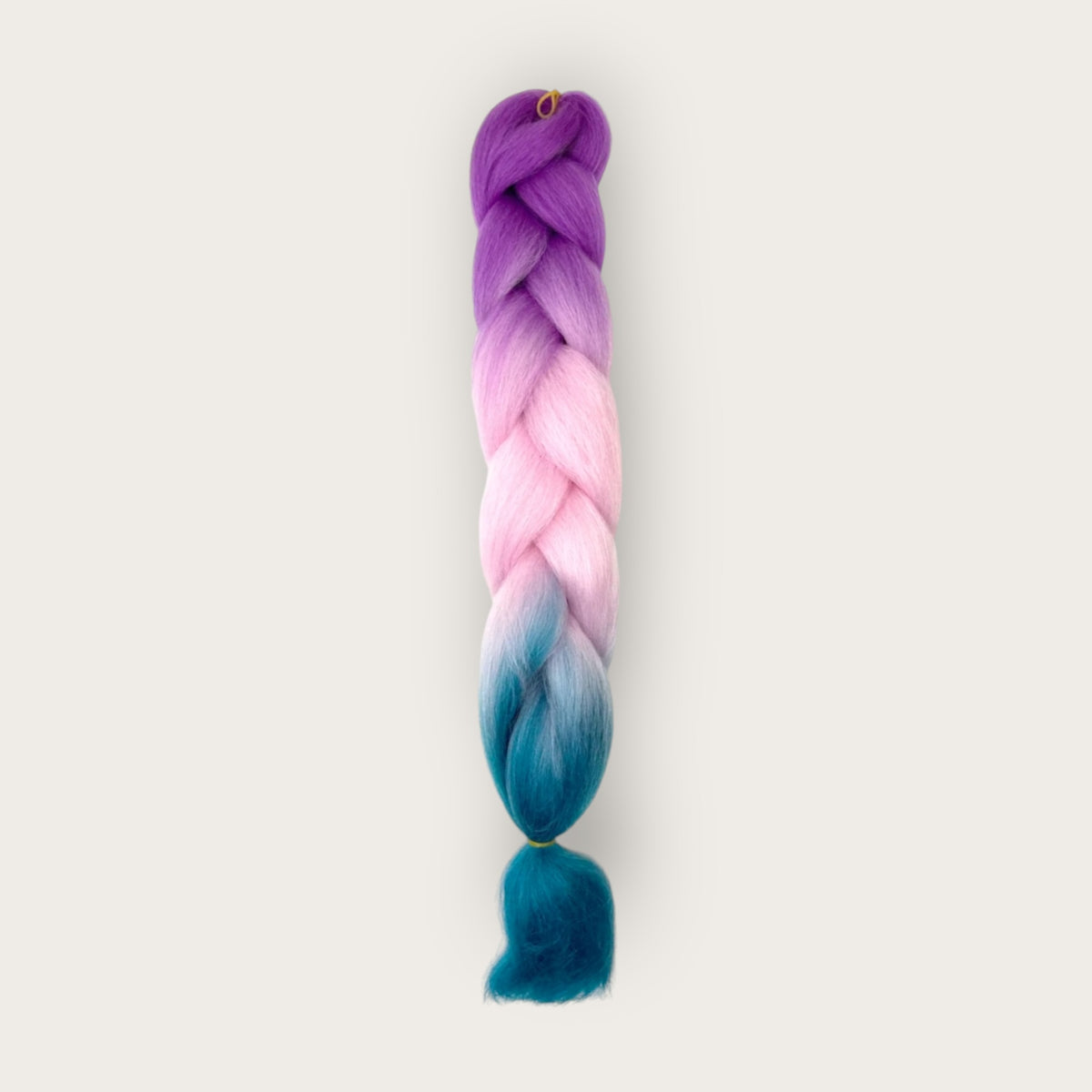 Soft Kanekalon Invlechthaar 60 cm – Paars Lichtroze Petrolblauw Ombre