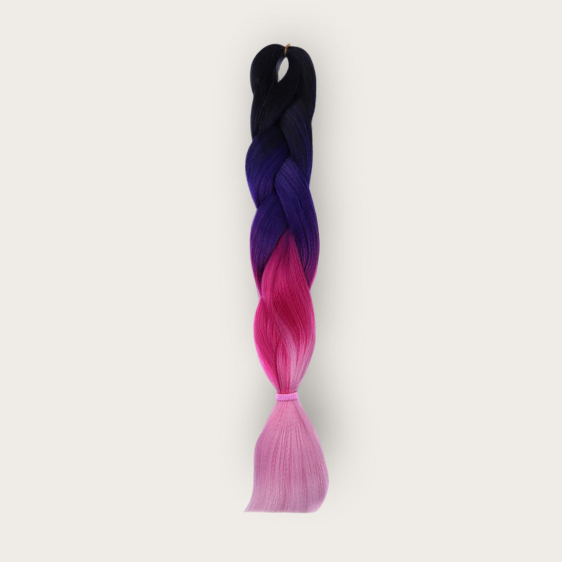 Soft kanekalon invlechthaar 60 cm ombre zwart paars roze
