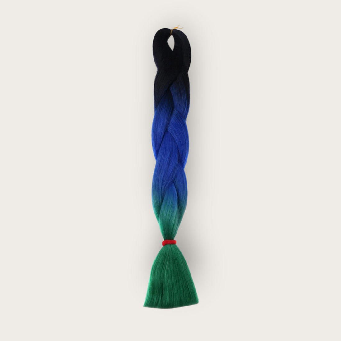 Soft kanekalon invlechthaar 60 cm ombre zwart blauw groen