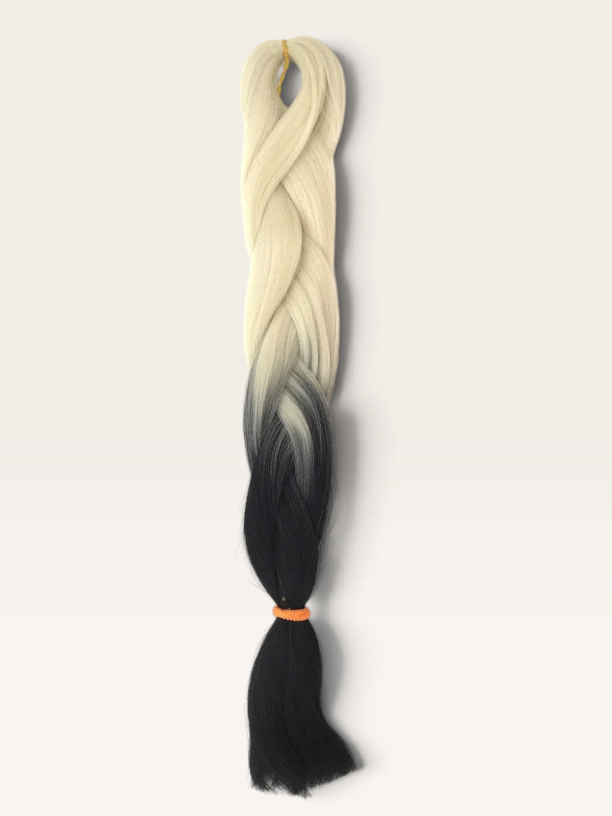 Soft kanekalon ombre invlechthaar blond naar zwart - De HaarBoetiek