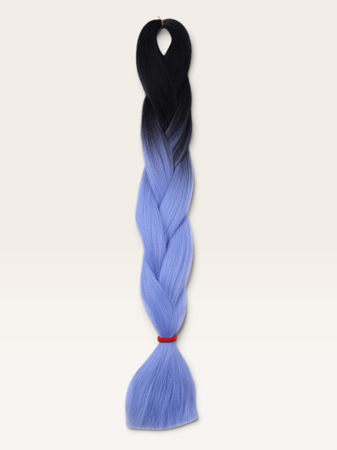 Soft kanekalon ombre invlechthaar zwart naar lavendelblauw - De HaarBoetiek