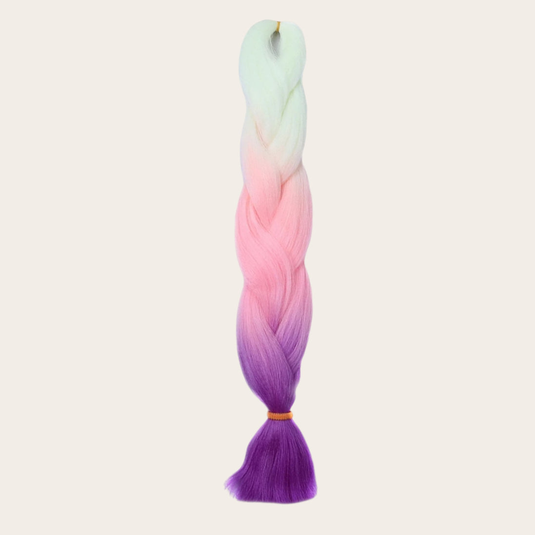 Soft kanekalon ombre invlechthaar wit roze paars