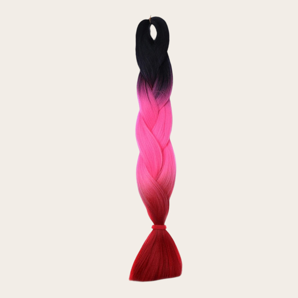 Soft kanekalon ombre invlechthaar zwart roze rood
