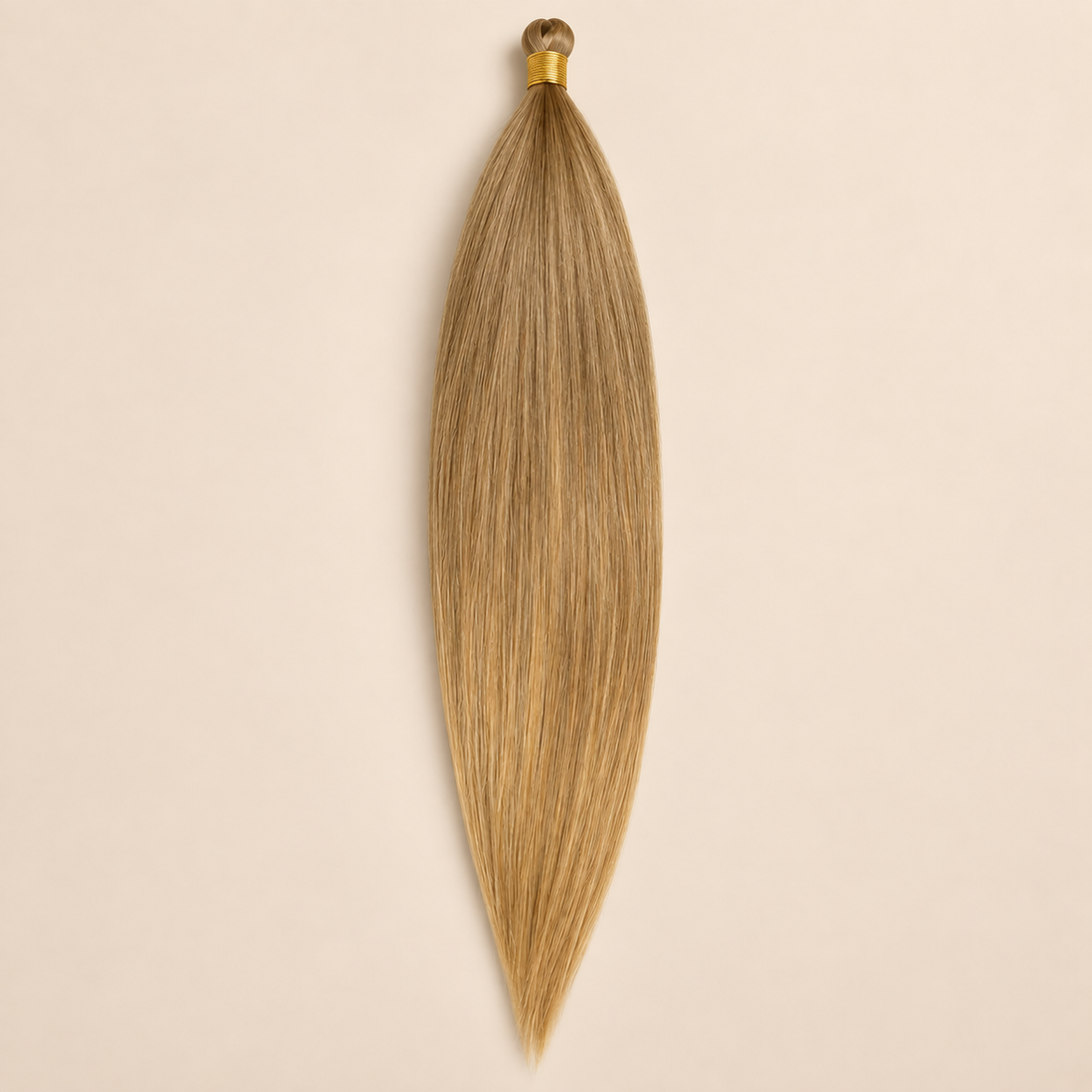 Steil Pony Kanekalon vlechthaar in kleur in springs 1, 70 cm en 100 gram, op beige achtergrond
