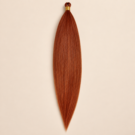 Steil Pony Kanekalon vlechthaar in kleur in springs 613F, 70 cm en 100 gram, op beige achtergrond