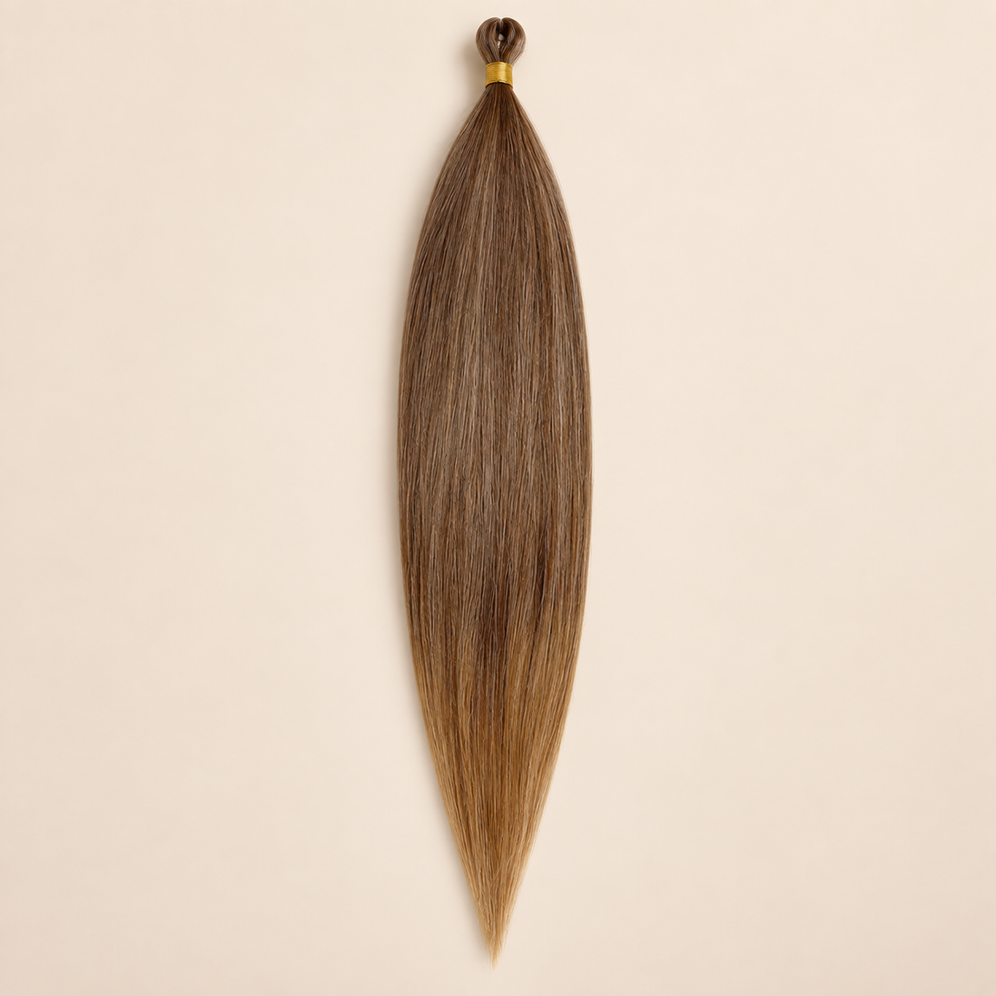 Steil Pony Kanekalon vlechthaar in kleur T1B/Red, 70 cm en 100 gram, op beige achtergrond