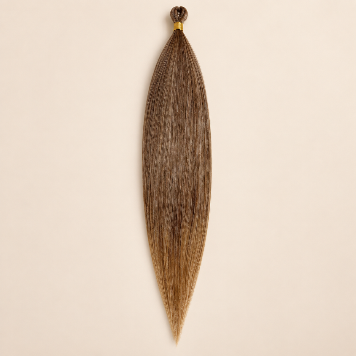 Steil Pony Kanekalon vlechthaar in kleur T1B/Red, 70 cm en 100 gram, op beige achtergrond
