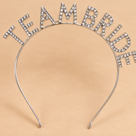TEAM BRIDE Diadeem Zilver met Strasssteentjes – De HaarBoetiek