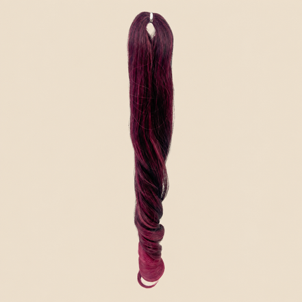 Tiana golvend invlechthaar zwart-bordeaux ombré (T1B/118), 55 cm, 300 gram – De HaarBoetiek
