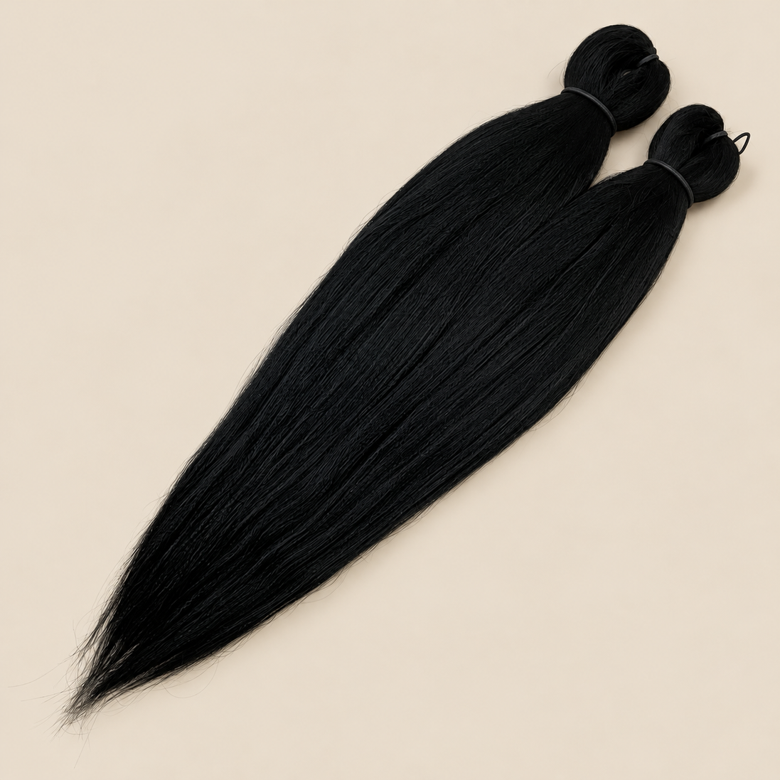 Ultra Braid 2-in-1 Pre-stretched kleurcode 1, kleur 1, 60 cm, op een beige achtergrond