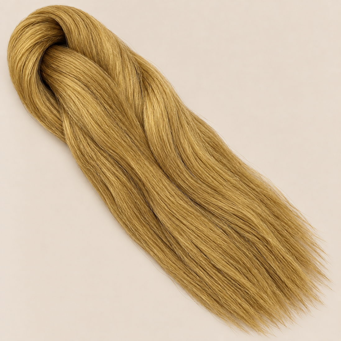 Ultra Braid kanekalon 27 honingblond 110 cm, 155 gram op beige achtergrond