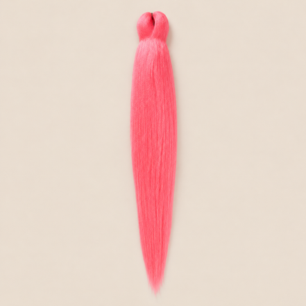 Ultra Braid UV 2-in-1 Pre-stretched kleurcode Pink, felroze, 60 cm, op een beige achtergrond