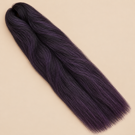 Ultra Braid kanekalon T1B/Violet zwart violet ombre 110 cm, 155 gram op beige achtergrond