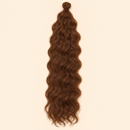 Koperbruin Urban Crimp 30 kanekalon vlechthaar, golvend, circa 55 cm