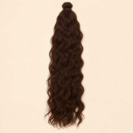 Donkerbruin Urban Crimp 4 kanekalon vlechthaar, golvend, circa 55 cm