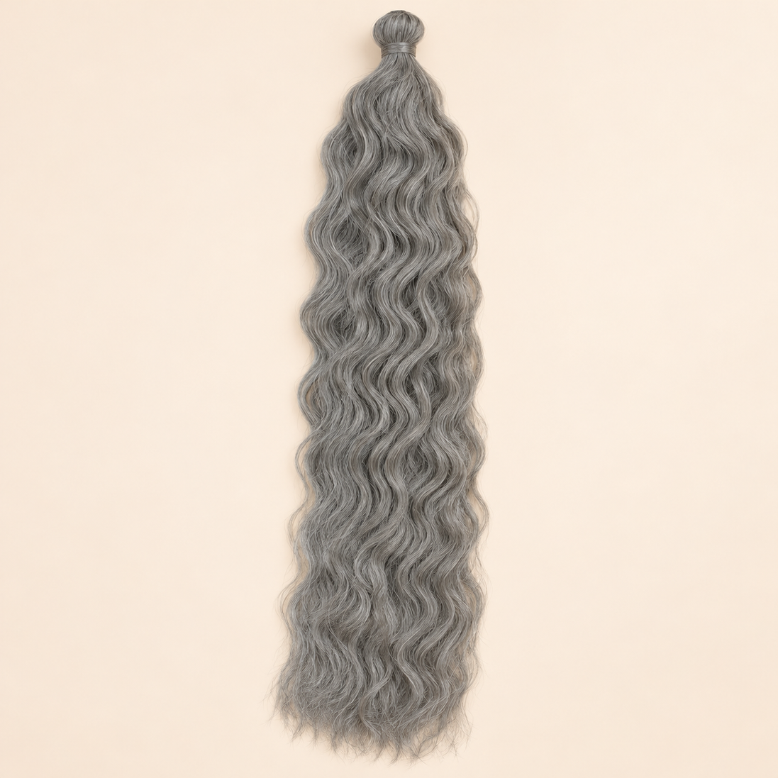Donker zilvergrijs Urban Crimp Dark Silver kanekalon vlechthaar, golvend, circa 55 cm