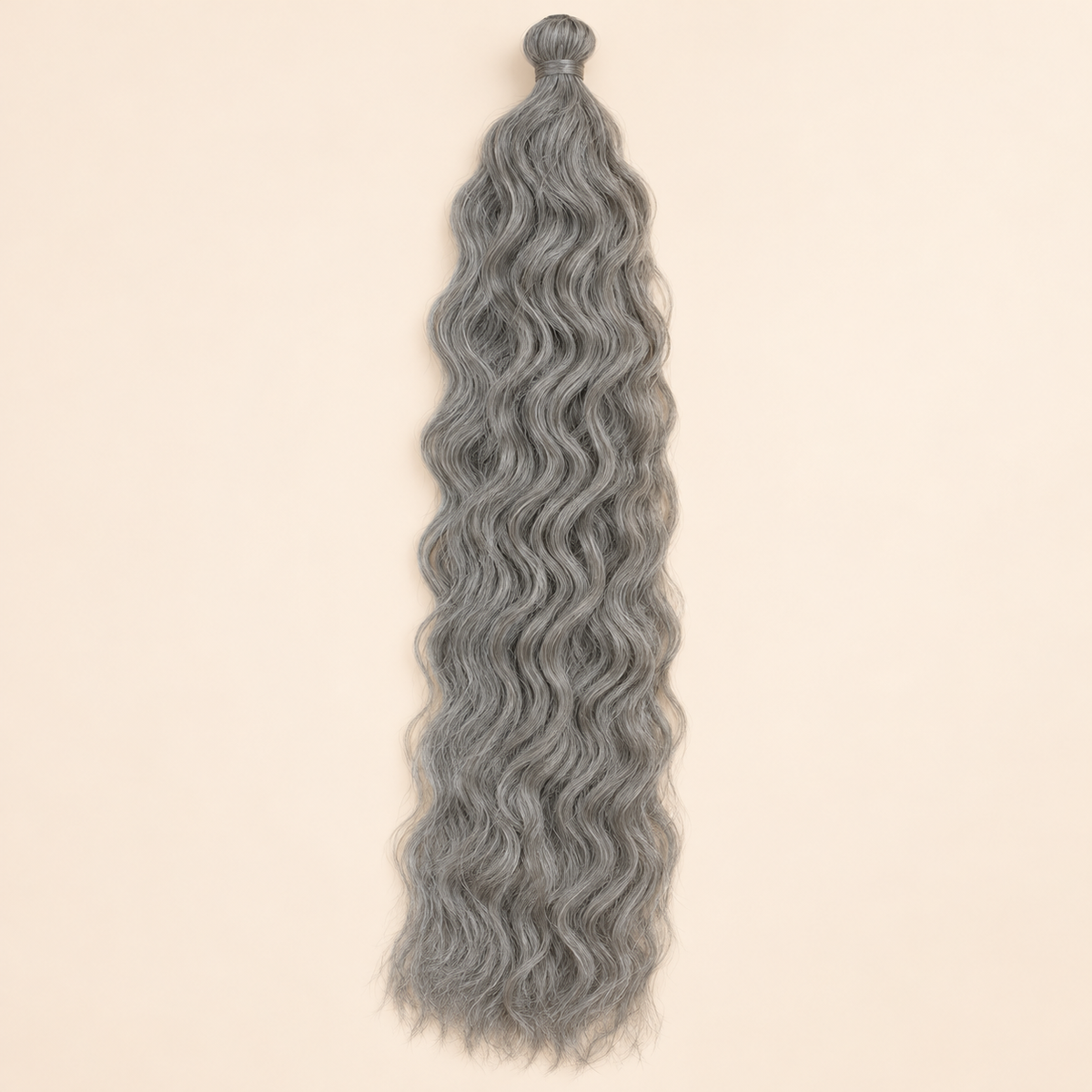 Donker zilvergrijs Urban Crimp Dark Silver kanekalon vlechthaar, golvend, circa 55 cm