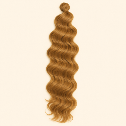 Goudblond Urban Flow 27 kanekalon vlechthaar, licht golvend, circa 50 cm