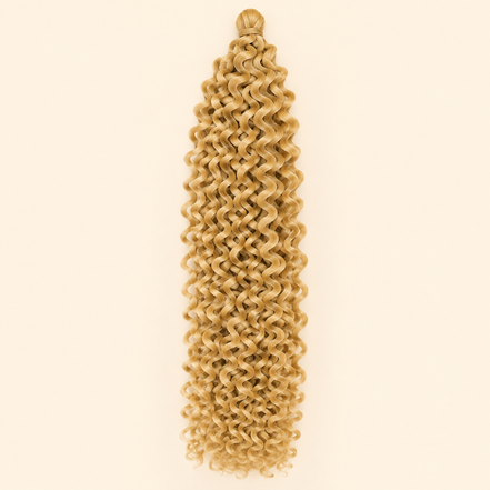 Licht goudblond Urban Spring 22 kanekalon vlechthaar, krullend, circa 45 cm