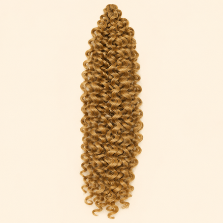 Goudblond Urban Spring 27 kanekalon vlechthaar, krullend, circa 45 cm