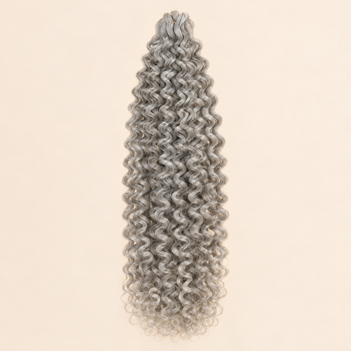Zilvergrijs Urban Spring Silver kanekalon vlechthaar, krullend, circa 45 cm