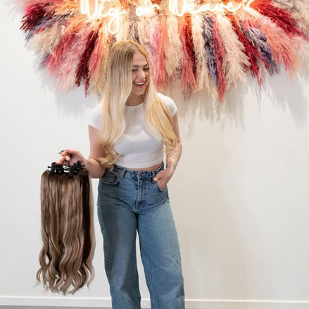 V-part haarstuk humain hair 