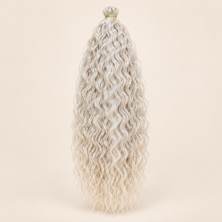 Wavy Kanekalon Ursula 56C Parelblond krullend invlechthaar 55 cm