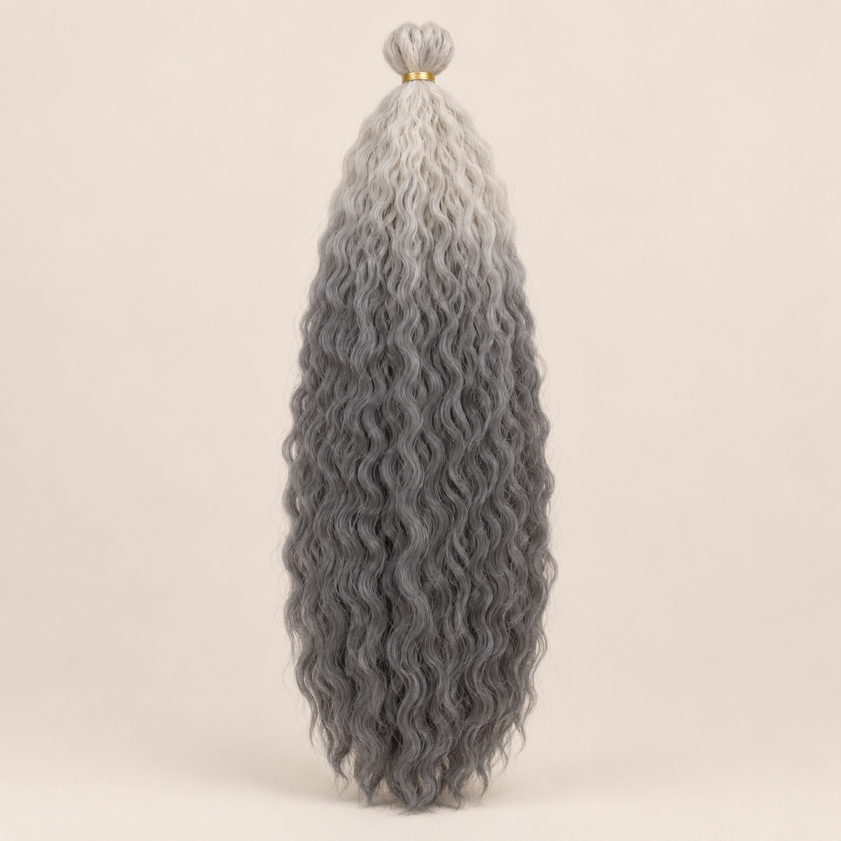 Wavy Kanekalon Ursula T4/56C zilvergrijs antraciet ombre vlechthaar 55 cm 100 gram