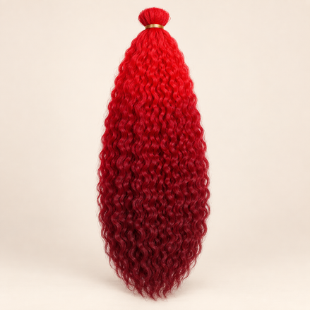 Wavy Kanekalon Ursula TBUG/Red rood bordeaux ombre vlechthaar 55 cm 100 gram